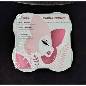 Natural Facial Sponge Pack 50 Compressed Cellulose Pads Deep Cleansing Exfoliate